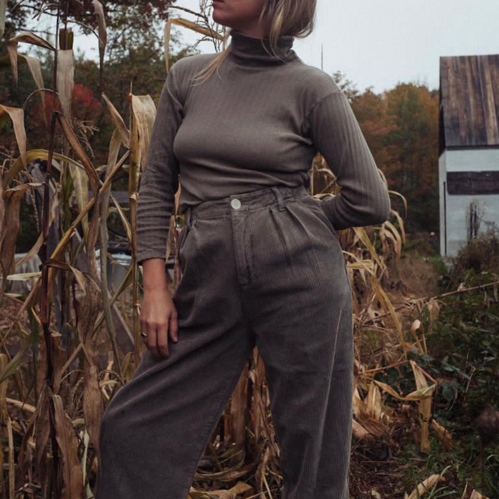 Rudy Jude Sal Trouser in Moss Corduroy